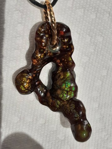 Fire agate pendant
