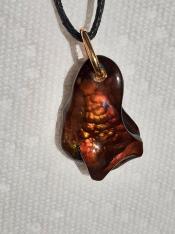 Fire agate pendant