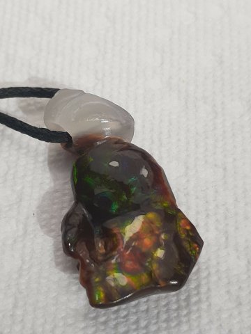 Fire agate pendant