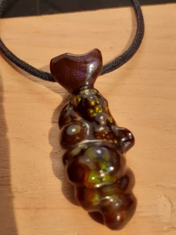 Fire agate pendant