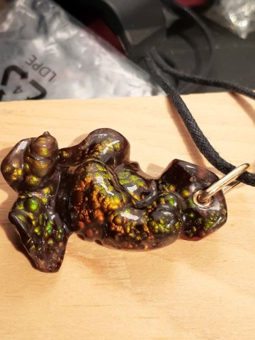 Fire agate pendant