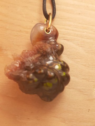 Fire agate pendant