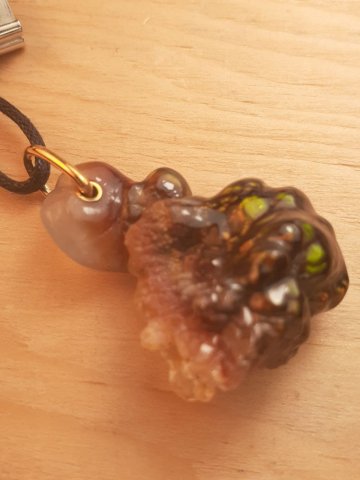 Fire agate pendant