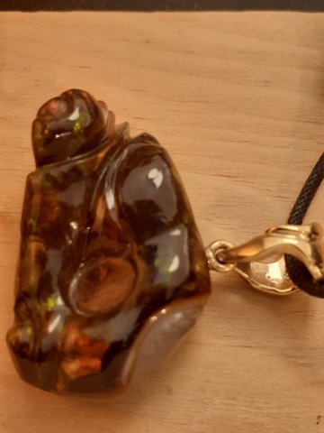 Fire agate pendant