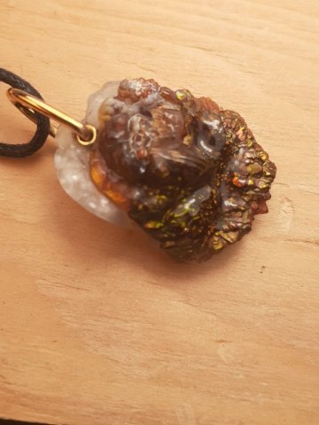Fire agate pendant