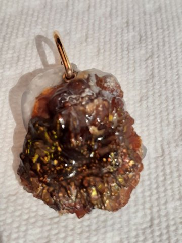 Fire agate pendant