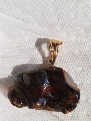Fire agate pendant