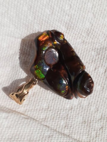 Fire agate pendant