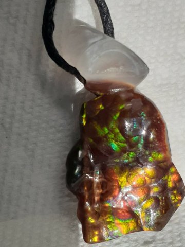 Fire agate pendant