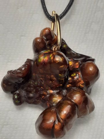 Fire agate pendant