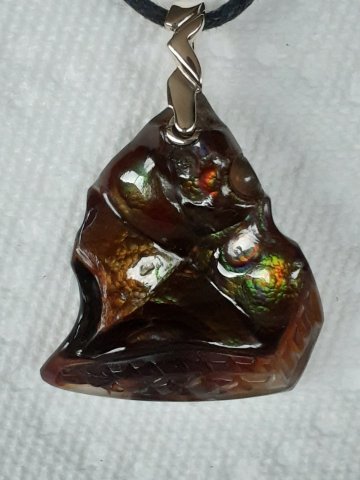 Fire agate pendant
