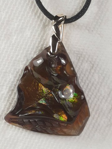 Fire agate pendant