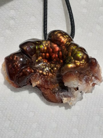 Fire agate pendant