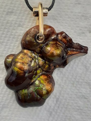 Fire agate pendant