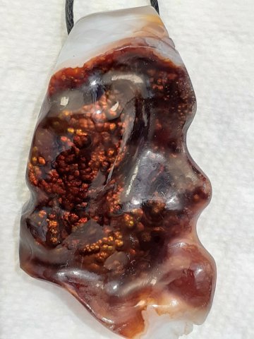 Fire agate pendant