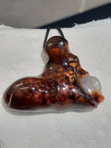 Fire agate pendant