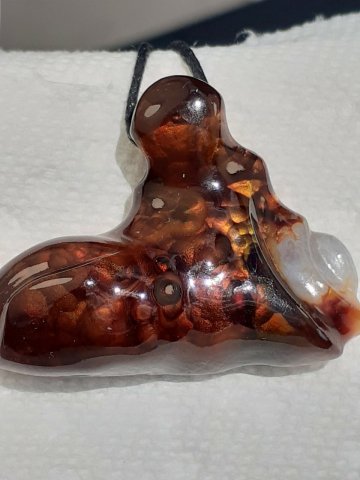 Fire agate pendant