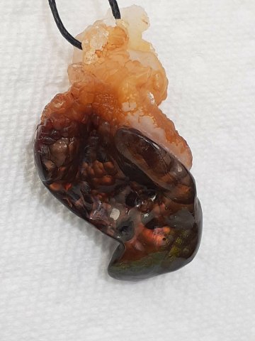 Fire agate pendant