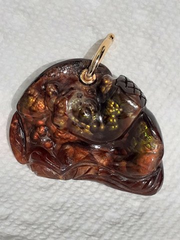 Fire agate pendant