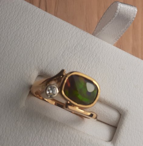 Fire agate ring - Jewellery